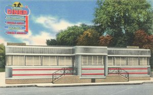 Laurel MD The New laurel Diner Linen Postcard