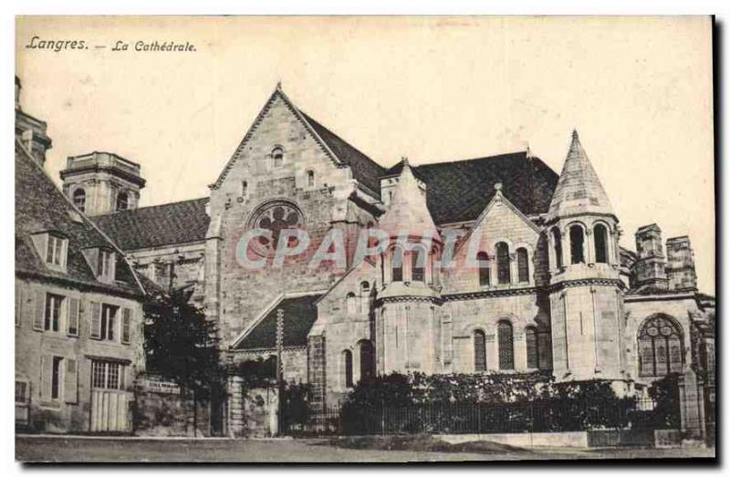 Old Postcard Langres Cathedral