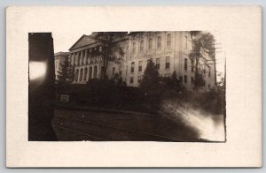 Augusta Maine State House In Passing RPPC c1930 Real Photo Postcard A37