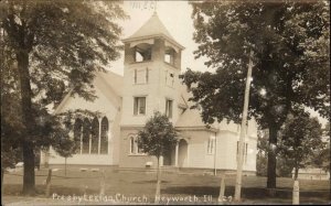 Heyworth Illinois IL Presbyerian Church c1910 Real Photo Postcard