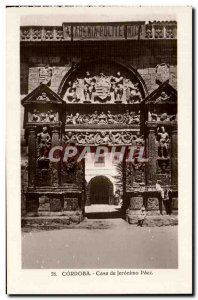 Old Postcard Cordoba Casa de Jeronimo Paez