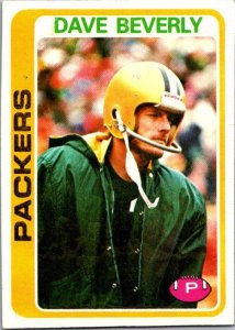 1978 Topps Football Card Dave Beverly Green Bay Packers sk7348