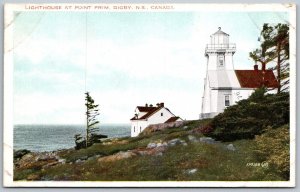 Digby Nova Scotia Canada c1915 Postcard Lighthouse At Point Rum Light House