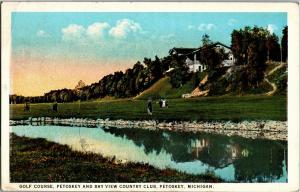 Golf Course, Petoskey and Bay View Country Club, Petosky MI c1924 Postcard P07