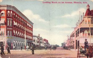 Postcard Looking North on 1st Avenue in Phoenix, Arizona~128497