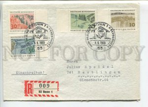 446124 GERMANY 1969 year special cancellations landscapes registered Bonn