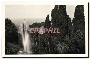 Postcard Old Tivoli Villa d & # 39Este Fontana Del Bicchierone I Cipressi