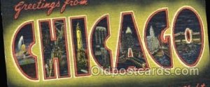 Chicago, Ill USA Large Letter Town Unused 