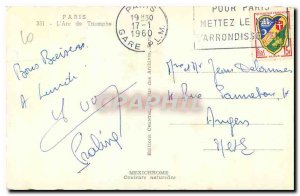 Old Postcard Paris Arc de Triomphe