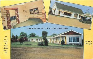 Postcard Georgia Dawson Clearview Motor Court Grill Multi View 23-8289