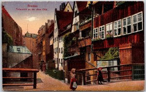 Breslau Teilansicht An Deur Alten Ohle Street View Buildings Postcard