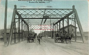 MI, Owosso, Michigan, Washington Street From Bridge, 1910 PM, Williams No 4056
