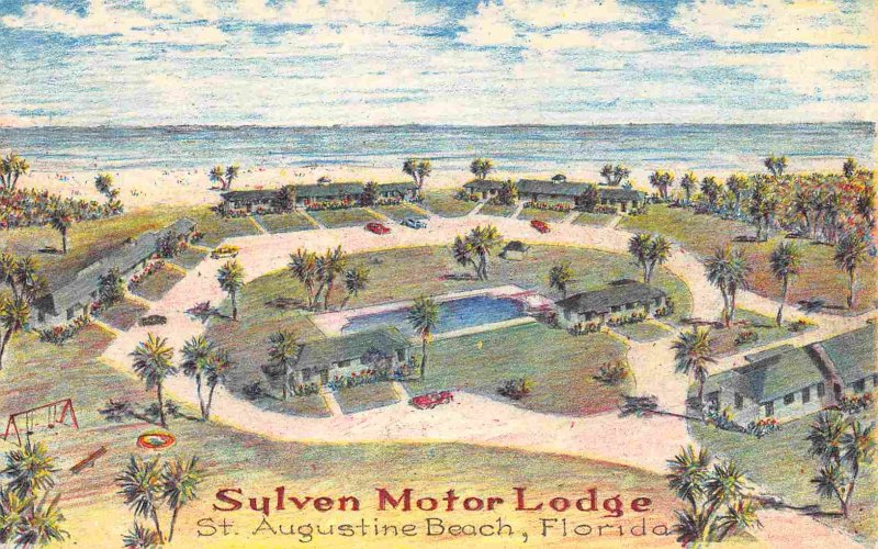 Sylven Motor Lodge St Augustine Beach Florida postcard