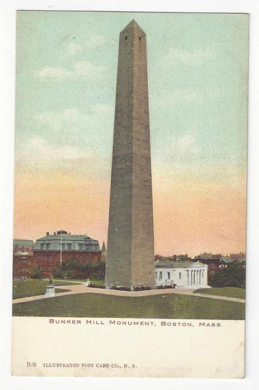 Bunker Hill Monument Boston Mass MA Vntg UDB Postcard c 1905