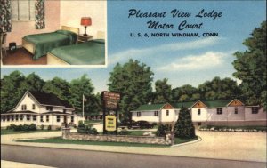 North WIndham Connecticut CT Motel Linen 1930s-50s Linen Postcard