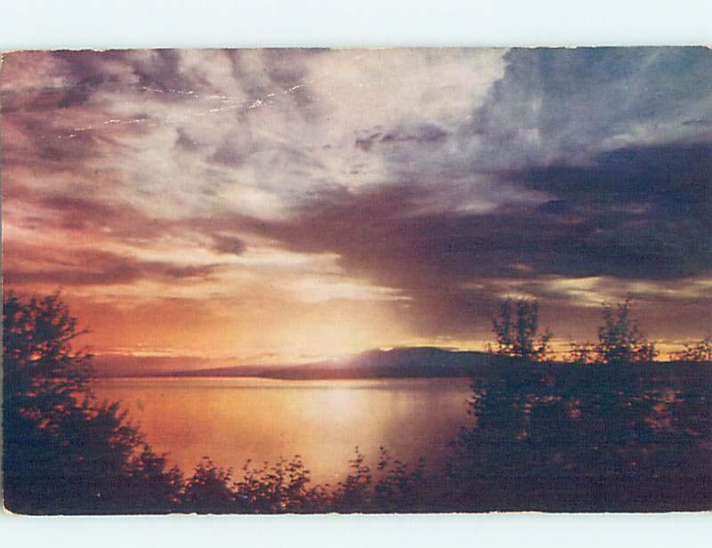 Pre-1980 SUNSET ON WATER Anchorage Alaska AK hn4980