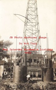 PA, Evans City, Pennsylvania, RPPC, Oil Well Derrick, 1915 PM, Photo