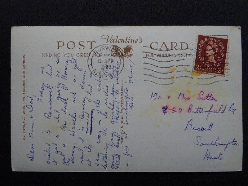 Norfolk WROXHAM River Bure c1950s RP Postcard by Valentine