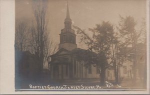 RPPC Postcard Baptist Church Jersey Shore PA