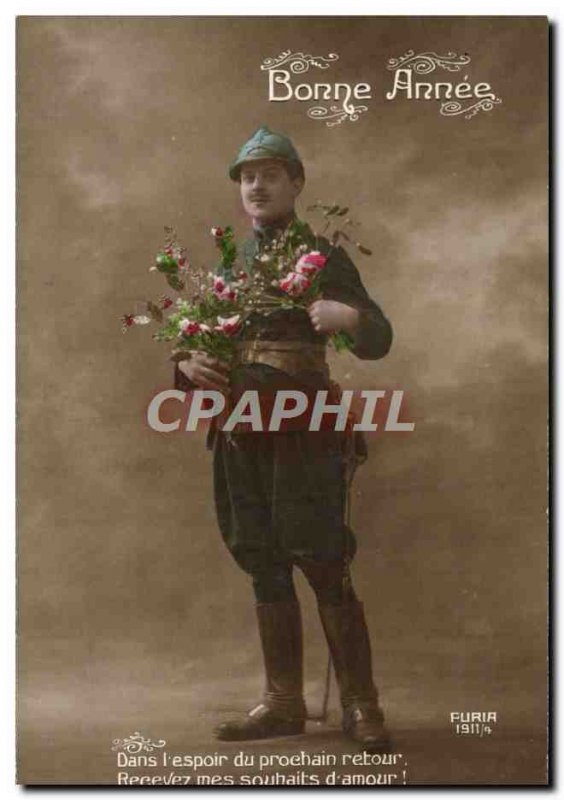 Old Postcard Fancy Man Army Soldier