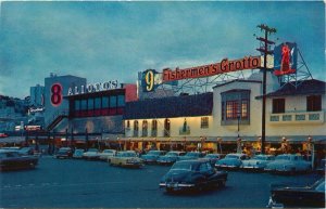 c1950s Fisherman’s Wharf - San Francisco - 1940s and 50s Cars - Vintage Postcard