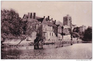 MAIDSTONE, Kent, England, 1900-1910s; All Saint's Church From River Looking S...