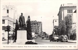 The Lincoln Memorial Spokane WA Washington c1953 RPPC Real Photo Postcard E23