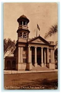 First Christian Church San Jose California 1923 Vintage Antique Postcard 