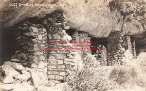 AZ, Flagstaff, Arizona, RPPC, Walnut Canyon, Cliff Dwelling, Photo