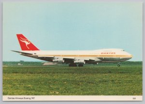 Transportation~Qantas Airways Bowing 747~Continental Postcard 