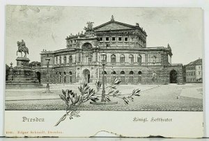 Dresden Hoftheater c1899 Germany Postcard J13