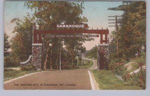 Western Gate To Gananoque, Ontario, Vintage Postcard