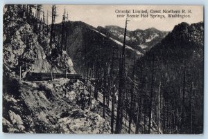 Hot Springs Washington Postcard Oriental Great Northern Railroad c1910 Vintage