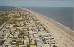 Postcard Aerial View Fenwick Island Delaware Looking North DE