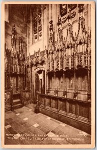 Entrance Thistle Chapel St. Gilles Cathedral Edinburgh Scotland RPPC Postcard