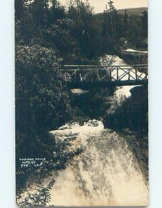 Pre-1930 rppc BRIDGE AT PITCHFORK FALLS Skagway Alaska AK HM3201