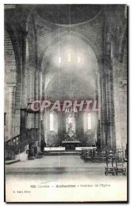 Old Postcard Correze Aubazine Interior of the Church