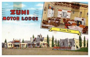 Postcard LODGE SCENE Albuquerque New Mexico NM AQ5789