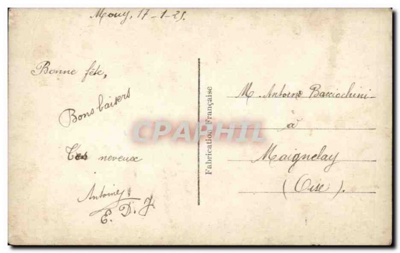 Postcard Old Man Fancy Bonne fete