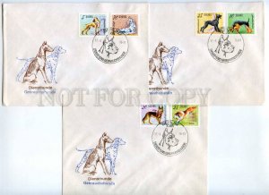 417312 EAST GERMANY GDR 1976 First Day covers DOGS Danish Great Dane Setter