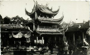 PC CPA SINGAPORE, CHINESE TEMPLE, Vintage REAL PHOTO Postcard (b4408)