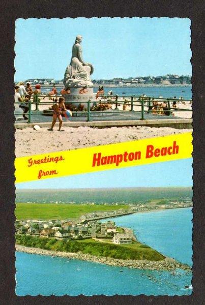 NH Greetings from HAMPTON BEACH NEW HAMPSHIRE Postcard