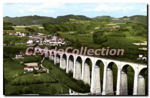 Postcard Modern Chauffailles Viaduct Aerial view of Mussy