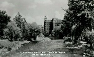 C.1910 RPPC Riverside Hotel and Truckee River, Reno, Nev. Vintage Postcard P120