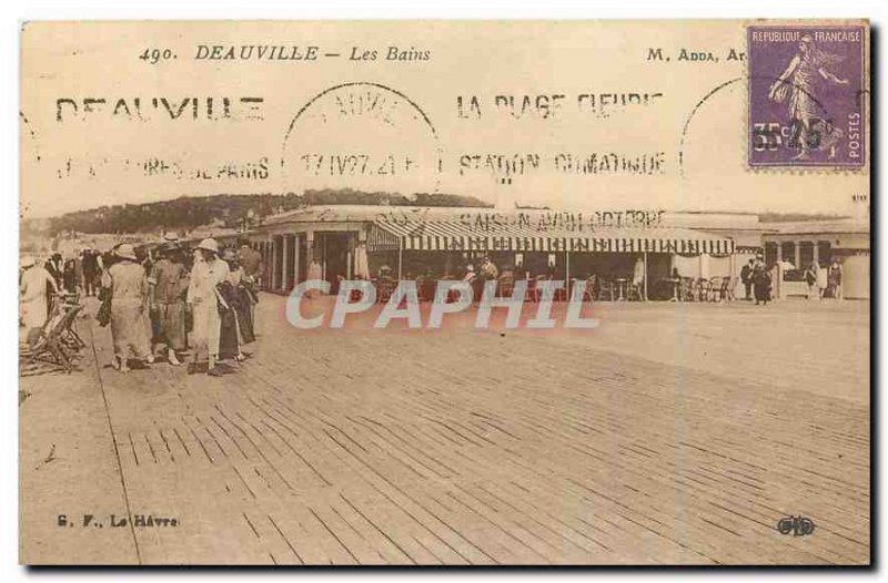 Old Postcard Deauville Les Bains