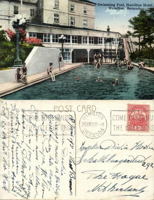 bermuda, HAMILTON, Swimming Pool Hamilton Hotel (1931) Stamp