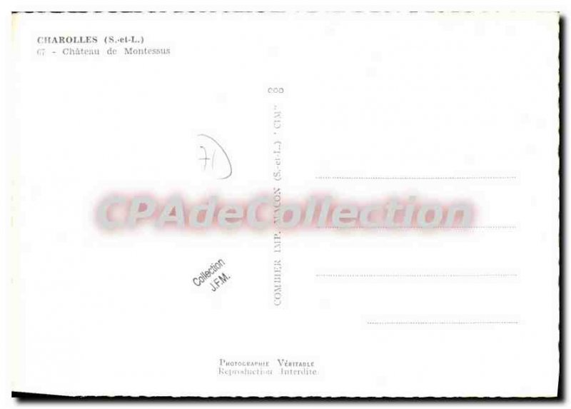 Postcard Modern CHAROLLES Chateau Montessus