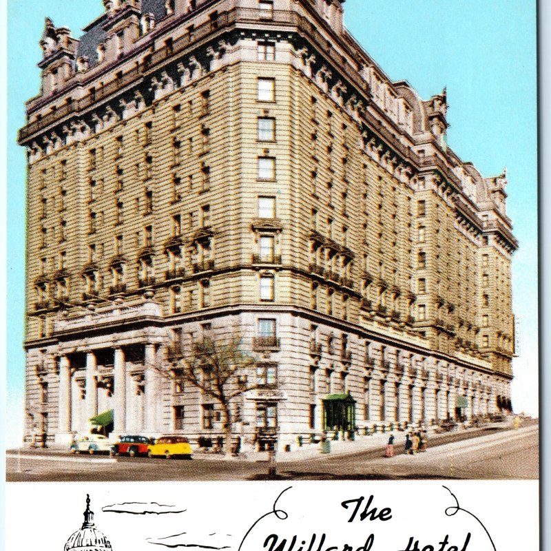 c1950s Washington DC Willard Hotel Advertising Chrome PC Stalker Abbell Vtg A297