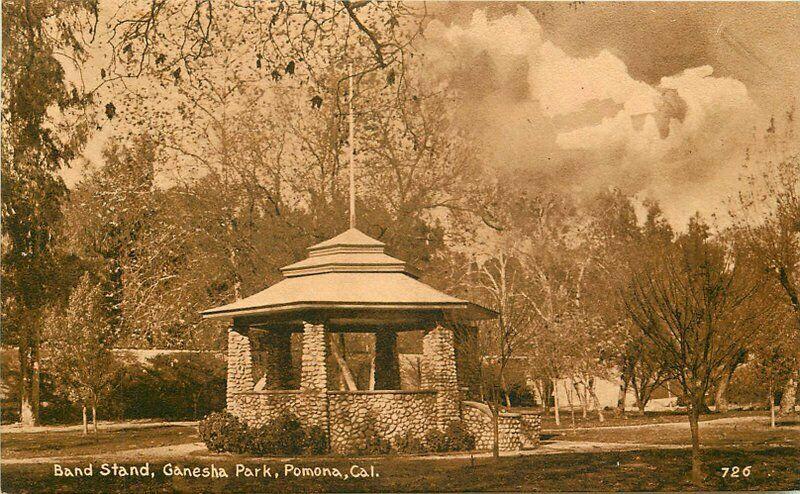 Band Stand Ganesha Park Pomona California Mitchell C-1910 Postcard 5648 