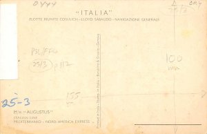 Augustus Italian Line Ship 